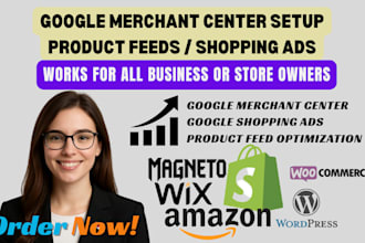 be your google merchant center expert for gmc setup ads product feed shopping ad