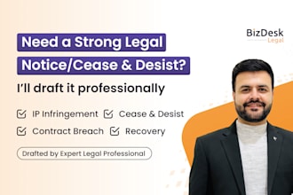 draft a strong legal notice or cease and desist letter expertly