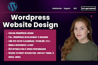 wordpress website design, wordpress website design and development, lms website