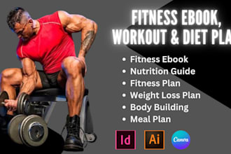 design fitness ebook, workout plan, health and fitness ebook, pdf lead magnet