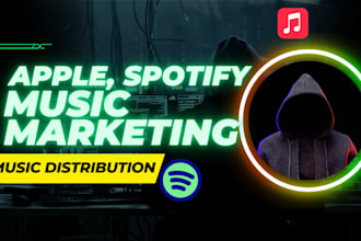 promote your apple music, bandcamp, spotify music distribution for 2 weeks start
