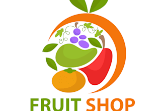 design unique and creative fruit logo for your business