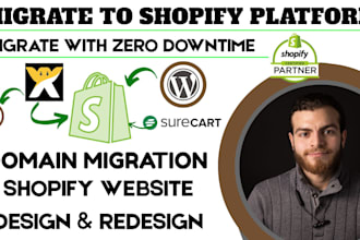 transfer domain name change wix to wordpress migration to shopify redesign store