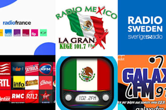 promote your songs of all genre on france, mexico and sweden radio stations