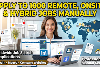 apply to 1000 remote, onsite, or hybrid jobs for you manually