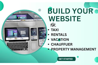 build taxi chauffeur property management rentals vacation home services website