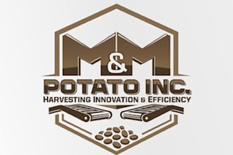 design professional potato harvesting company logo