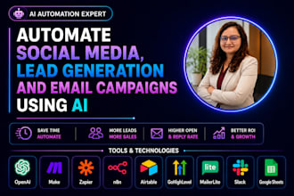 automate social media,lead generation and email campaigns using ai