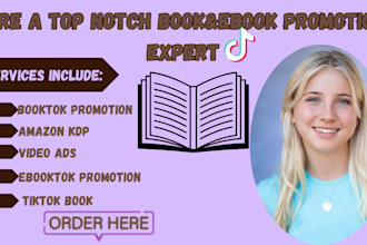 do viral  booktok promotion amazon KDP ads video ads for your book on tiktok
