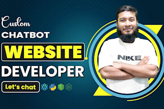do custom website development with chatbot, frontend developer business website