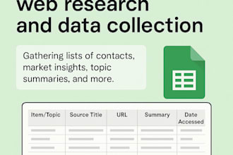 do accurate web research and data collection