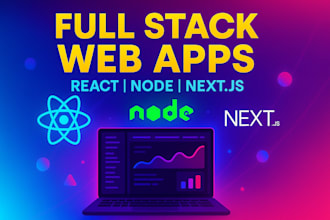 develop full stack web application using react node and next