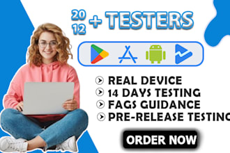 provide 12 testers or 20 testers for play console closed testing