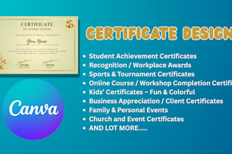 create certificate designs for any occasion using canva
