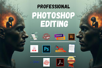 do photoshop editing, expert, background remove, face swap, doc modify