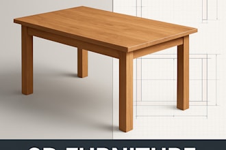 create 3d woodworking models and technical drawings for furniture