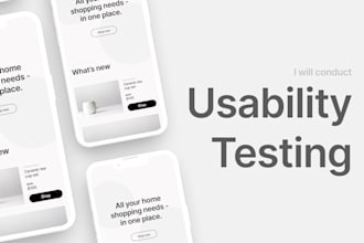 conduct usability testing, user testing, ux audit for your website or app