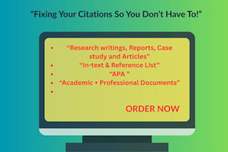 professionally edit and format your citations and references in apa style