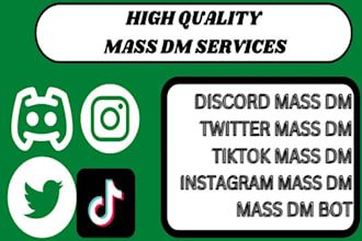 send effective instagram mass dm,discord,facebook,twitter mass dms