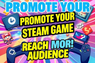 promote your steam game, game app, game channel, to more audience