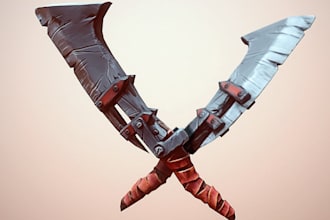 do 3d game asset, spaceship model, amour part model for 3d printing