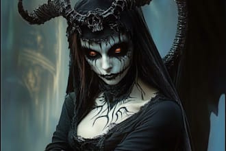 create fantasy horror and any fantasy horror character