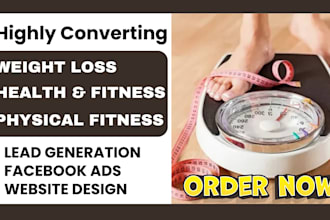generate weight loss lead weight loss health and fitness website landing page