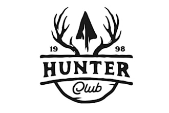 design a creative luxury deer hunter logo