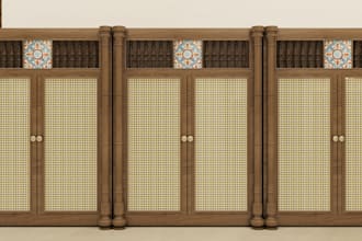 model and render your woodworking carpentry product wood carving technical draw