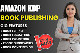 do amazon KDP book publishing, ebook ghostwriter, book formatting amazon kindle
