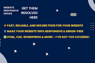 fix HTML, CSS, and wordpress mobile responsive issues