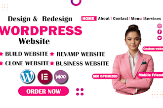 design rebuild, revamp your wordpress website or ecommerce store with elementor