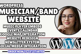 musician website music portfolio website band website artist epk website