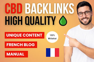 create french cbd authority backlinks, link building and guest posting
