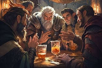 make a dnd party art and d and d character for you