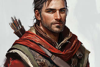 draw an amazing d and d character for you