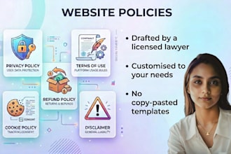 draft terms, privacy and other website or app policies