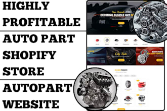 design and redesign auto part shopify store car part dropship autopart website