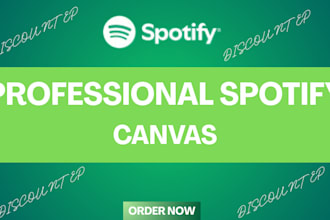 design seamless animated spotify canvas for music or ebooks design