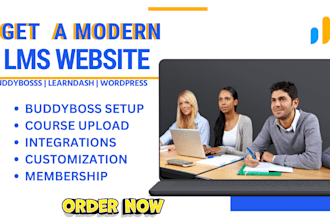 build buddyboss, learndash or wordpress website for learning community