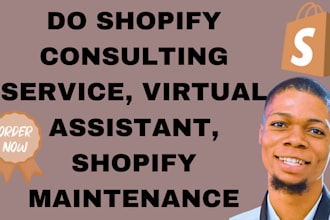 do shopify consultant service, virtual assistant, shopify maintenance