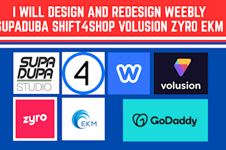 design and redesign supadupa shiftshop volusion zyro ekm weebly website store