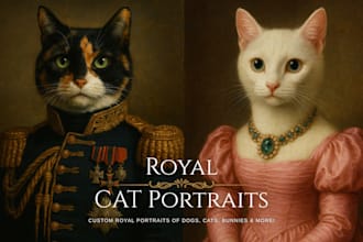 make your cat in a royal portrait painting