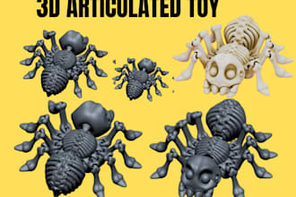 print ready 3d articulated model 3d doll 3d toy design 3d bjd for 3d printing