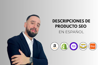 redactaré descripciones de producto SEO en español con ia