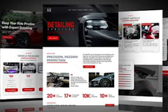 car detailing website, car wash website, auto detailing website, car dealership