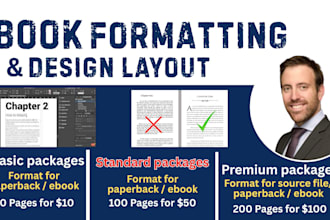 document formatting, word document, kindle interior book design