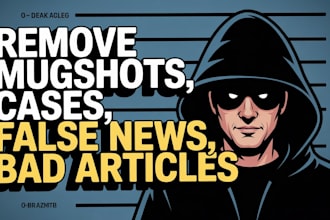 remove mugshots negative links bad articles false news in google