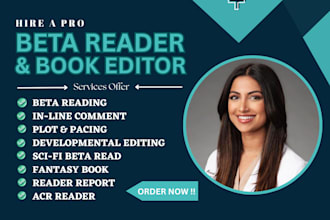 beta read manuscript fiction novel plot logic review developmental book editor