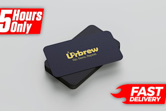 design a modern business card in just 5 hours